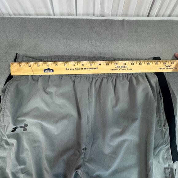 Under Armour Brawler Sweatpants Mens Gray Elastic Waist Wicking Spellout L FLAW - Picture 12 of 16